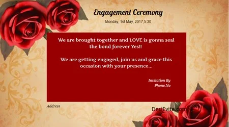 Simple free Rose Engagement theme for whatsapp